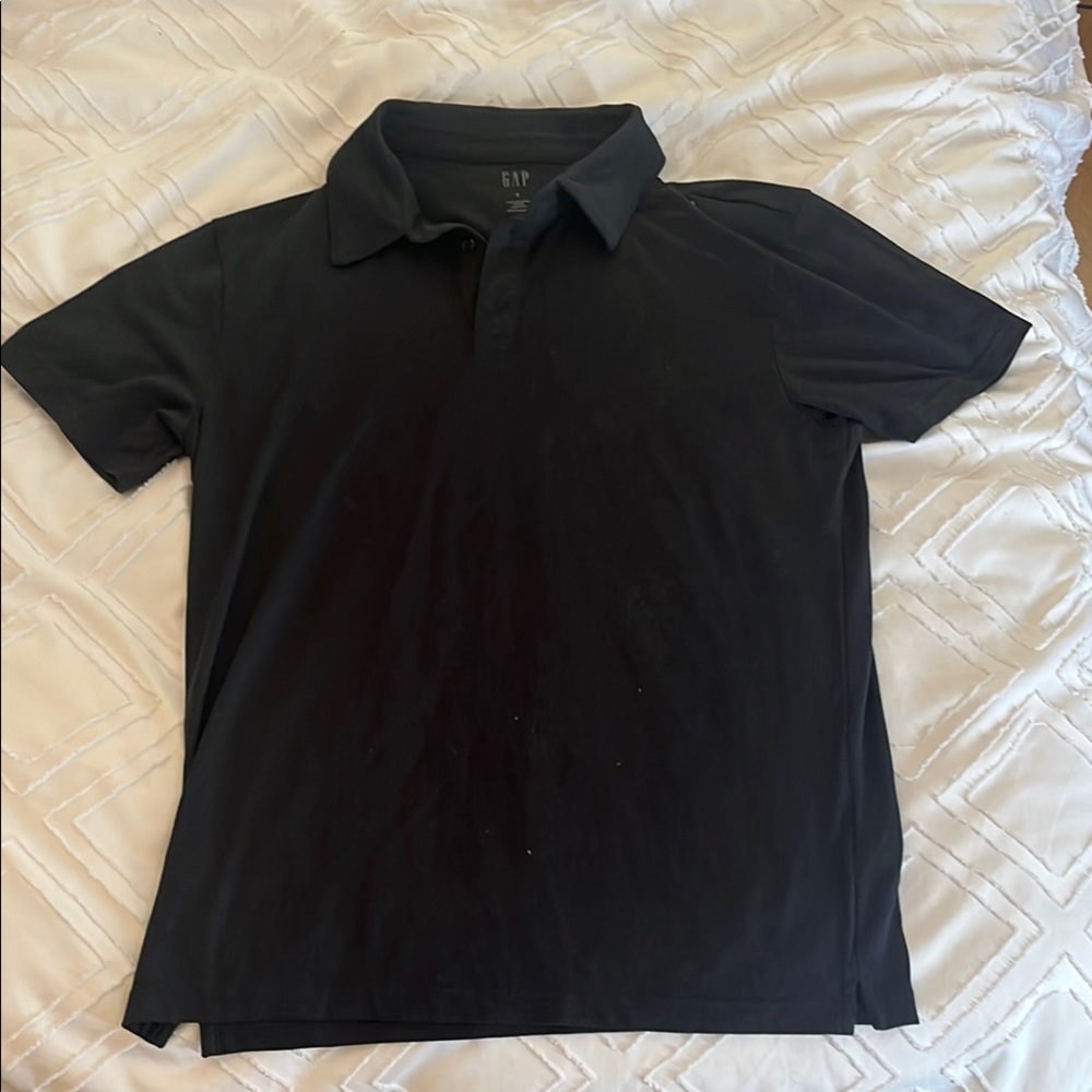 GAP Black Polo Shirt Classic Short Sleeve